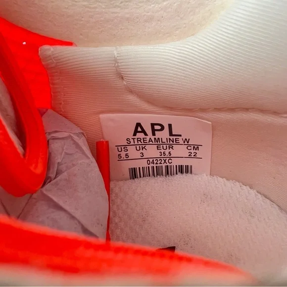 •APL• Streamline Running Jogging Athletic Shoe Laser Red/Pristine White Size 5.5
